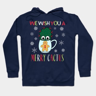 We Wish You A Merry Cactus - Small Cactus With Red Spikes In Christmas Mug Hoodie